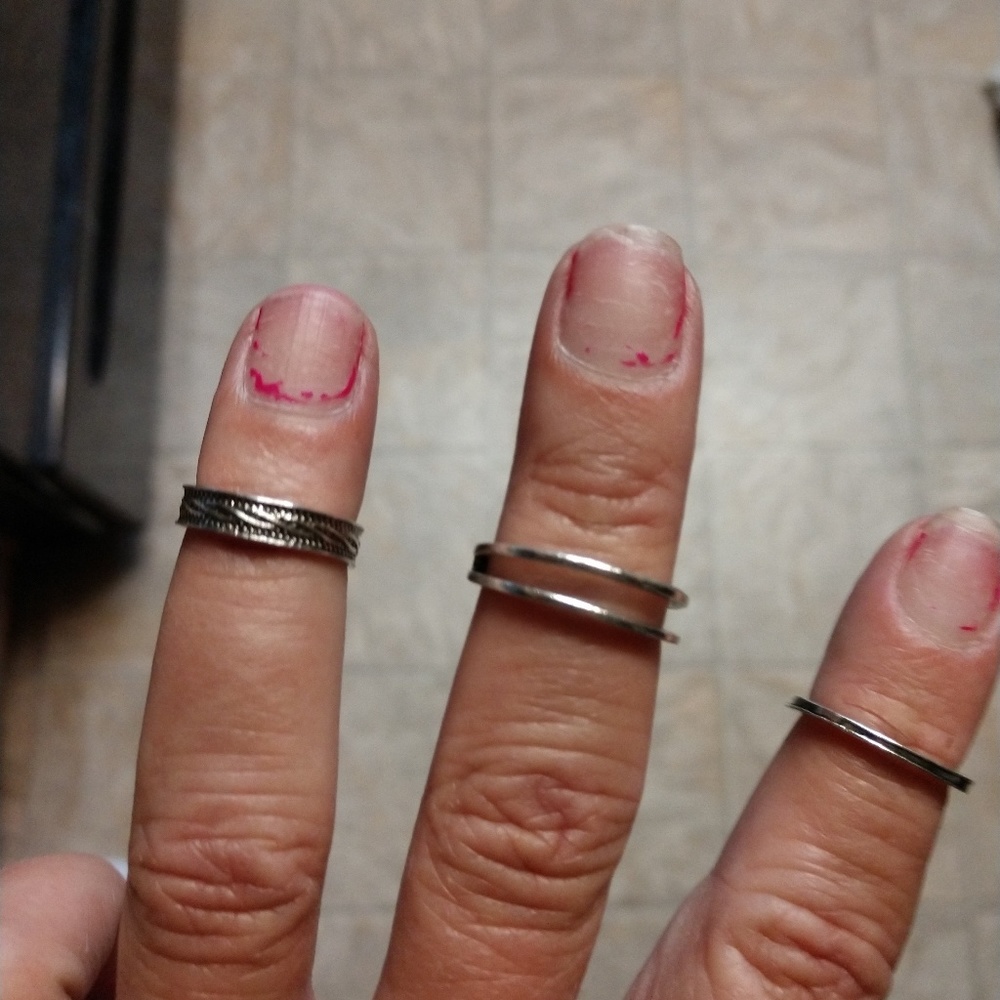 NWOT set of 3 toe rings bag #2